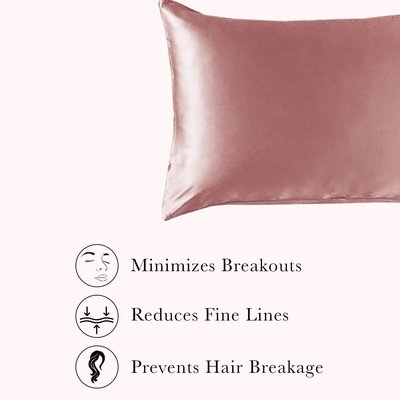 Satin Pillowcase (2 Pack) - Soft Rose